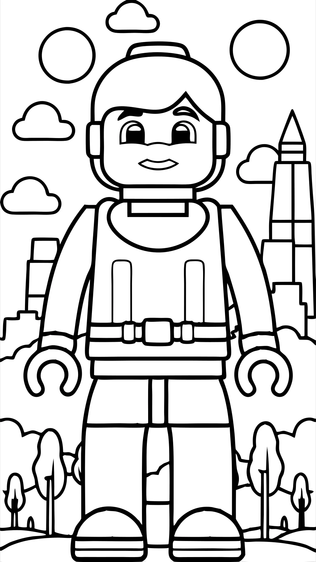 LEGO Minifig Coloring Página